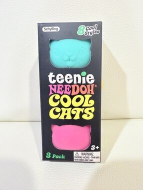 Needoh Tennie Cool Cats Stress Ball 3-Pack